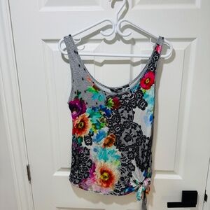 Desigual  - Tank Top, Eclectic, Embellished with Rhinestones, Size M